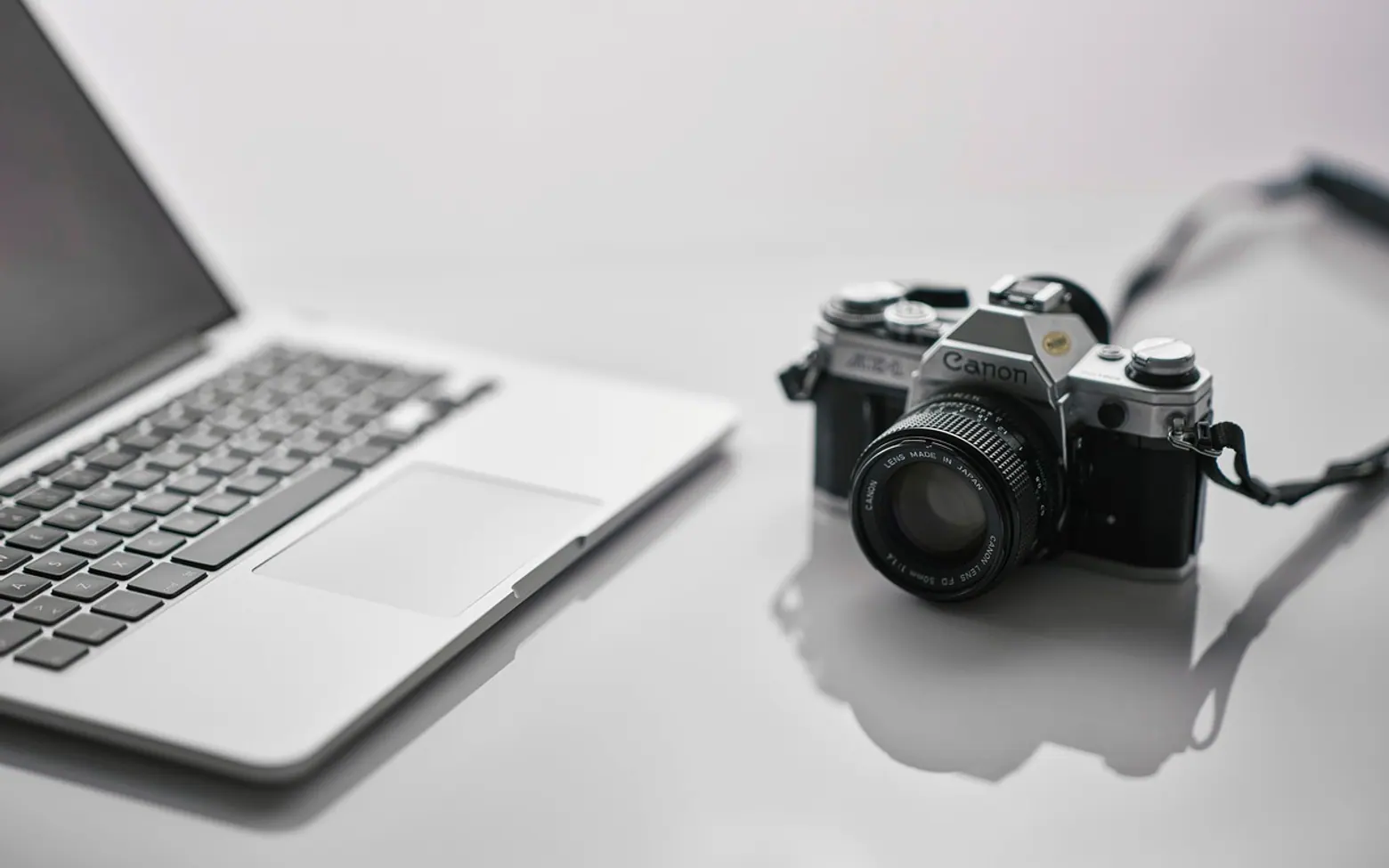 Laptop, camera and technology