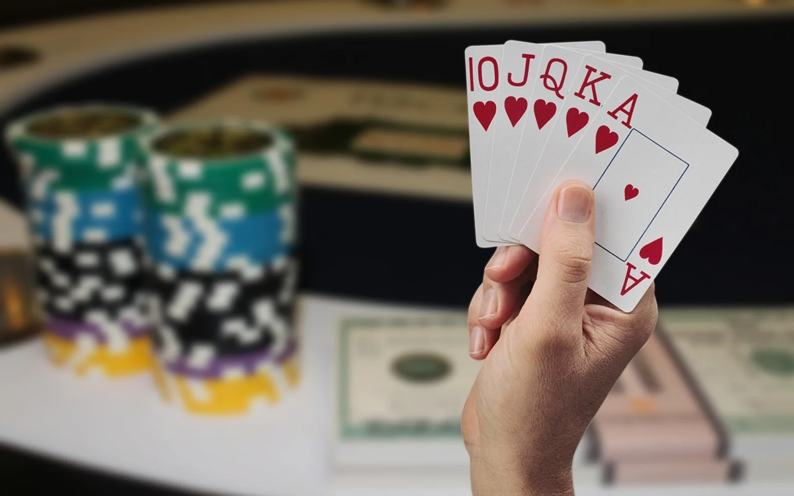 Cards, hand and poker